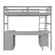 preview thumbnail 5 of 16, Health and Comfort Twin size Wooden Loft Bed with Drawers, Cabinet, Shelves and Desk