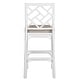 preview thumbnail 57 of 67, Natural Rattan Handmade Chippendale Cushioned Bar Stool by East at Main