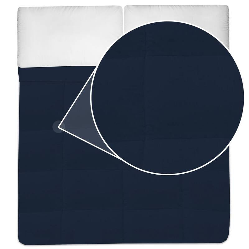 Plush Solid Color Box Stitch Down Alternative Comforter