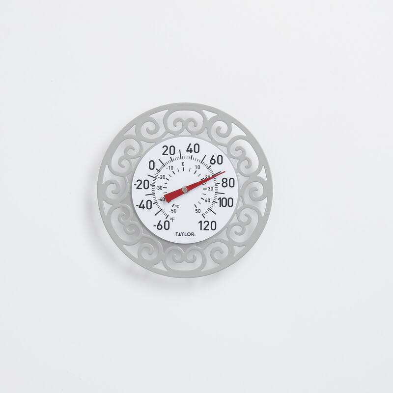 Taylor Decorative Magnetic Screen Thermometer, 5 Inch, Gray