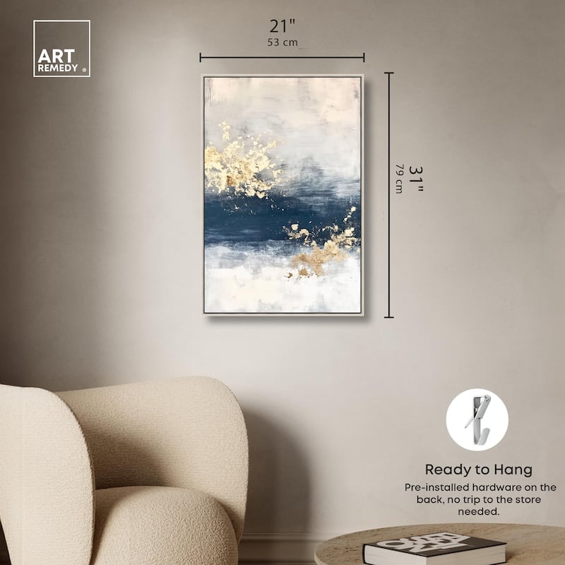 Ocean's Gold Hues I Canvas by Art Remedy