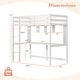 preview thumbnail 4 of 7, Space-Saving Twin Loft Bed with Desk and Storage Shelves for Dorm or Apartment