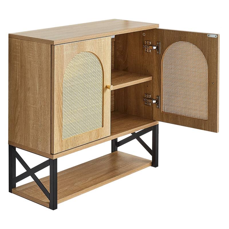 23"H Bathroom Wall Cabinet with 2 Doors & Adjustable Shelf, Over-the-Toilet Medicine Cabinet Wall Mounted, Hanging Organizer
