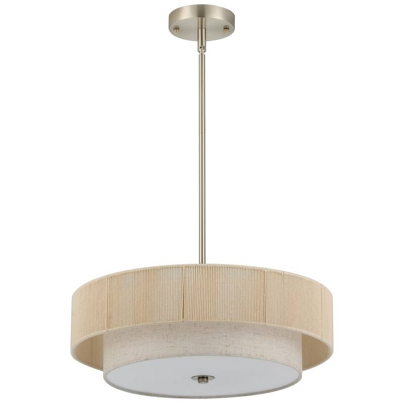 CO-Z 18 in 4-Light Dimmable Semi Flush Mount Fabric Ceiling Light Pendant - 18"