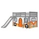 preview thumbnail 22 of 23, Max and Lily Classic Twin-Size Low Loft with Easy Slide and Curtain
