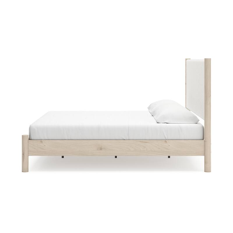 Signature Design by Ashley Cadmori Upholstered Panel Platform Bed
