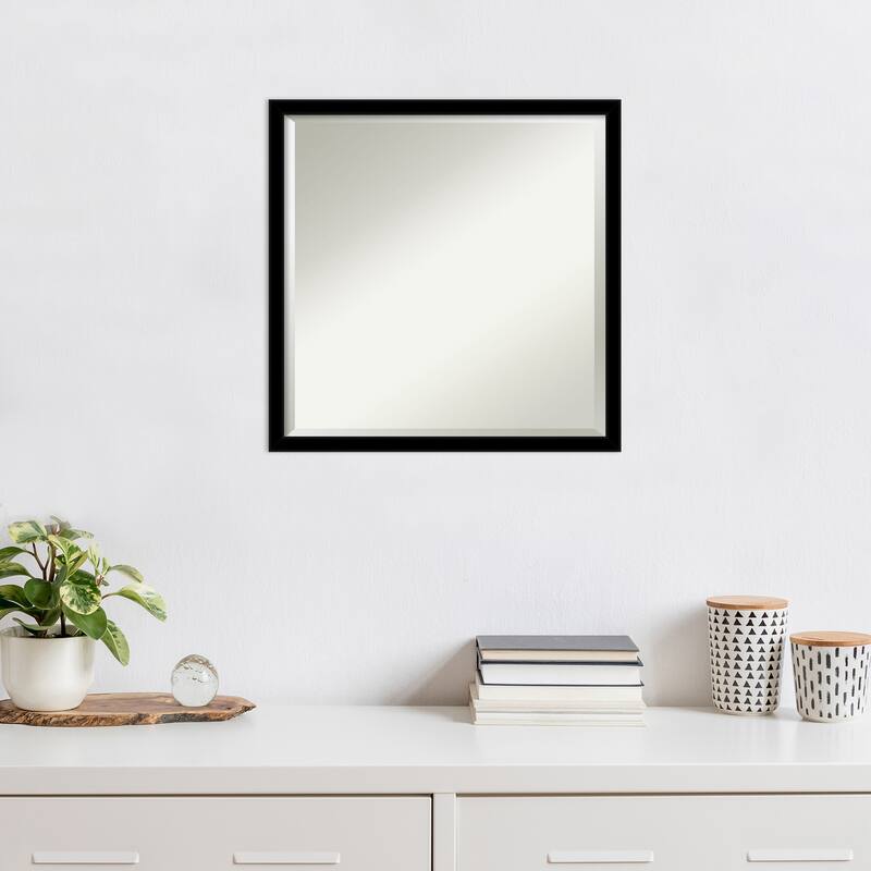 Beveled Wall Mirror - Jet Black Frame