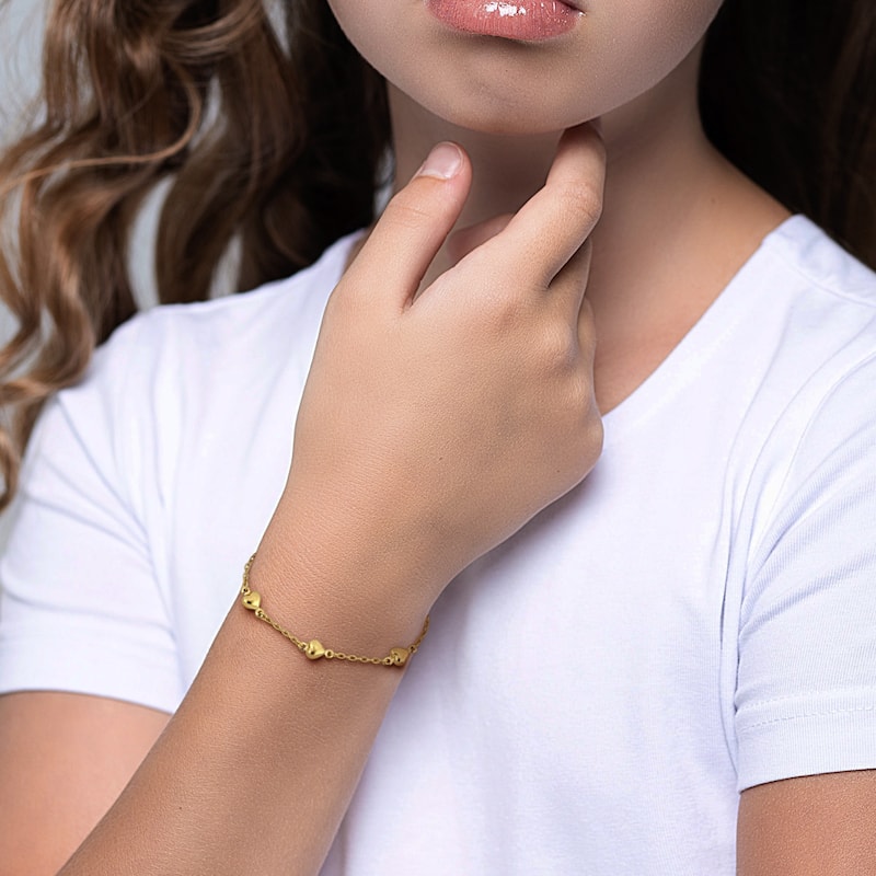 Miadora 2mm Cable Link Chain ID Bracelet 14K Yellow Gold