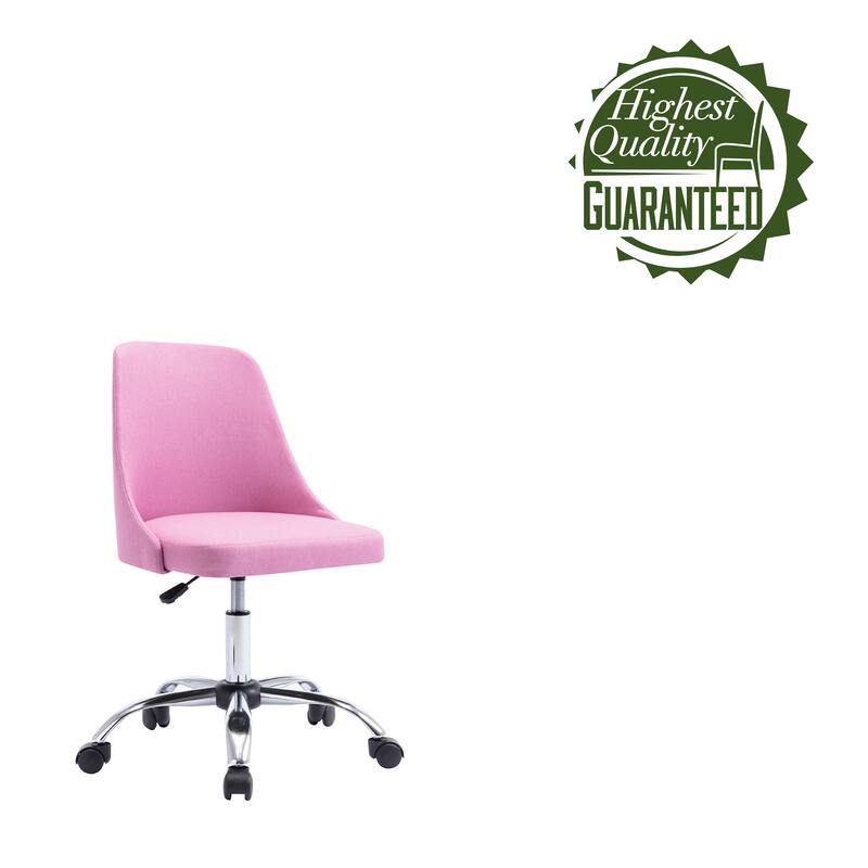 Porthos Home Roache Fabric Upholstered Office Chair with Chrome Base