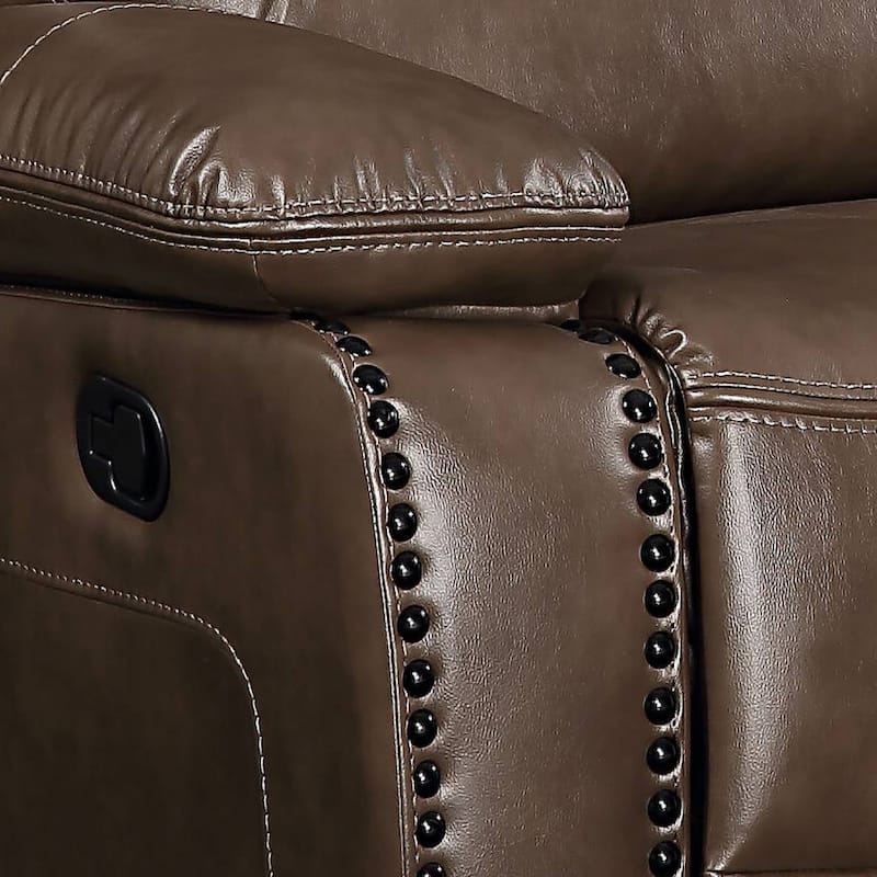 Graton Horizontal Tufted with Nailhead Trim Reclining Loveseat