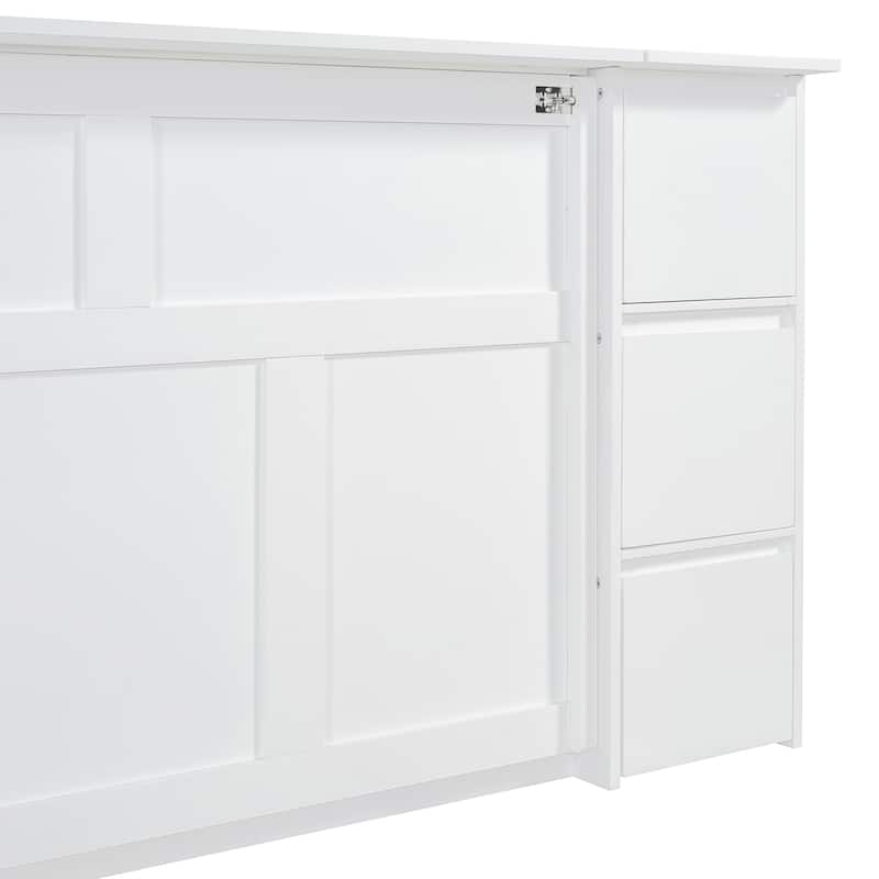 Murphy Bed with Drawers, Cabinets and USB Ports