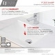 preview thumbnail 6 of 10, STYLISH Porcelain Rectangular 21 inches Undermount Ceramic Bathroom Sink with Overflow