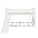 preview thumbnail 5 of 16, Twin Over Twin Solid Wood Bunk Bed with Slide and Built-in Ladder for Playful Practicality