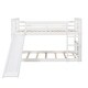preview thumbnail 14 of 16, Twin Over Twin Solid Wood Frame Bunk Bed with Slide and Ladder