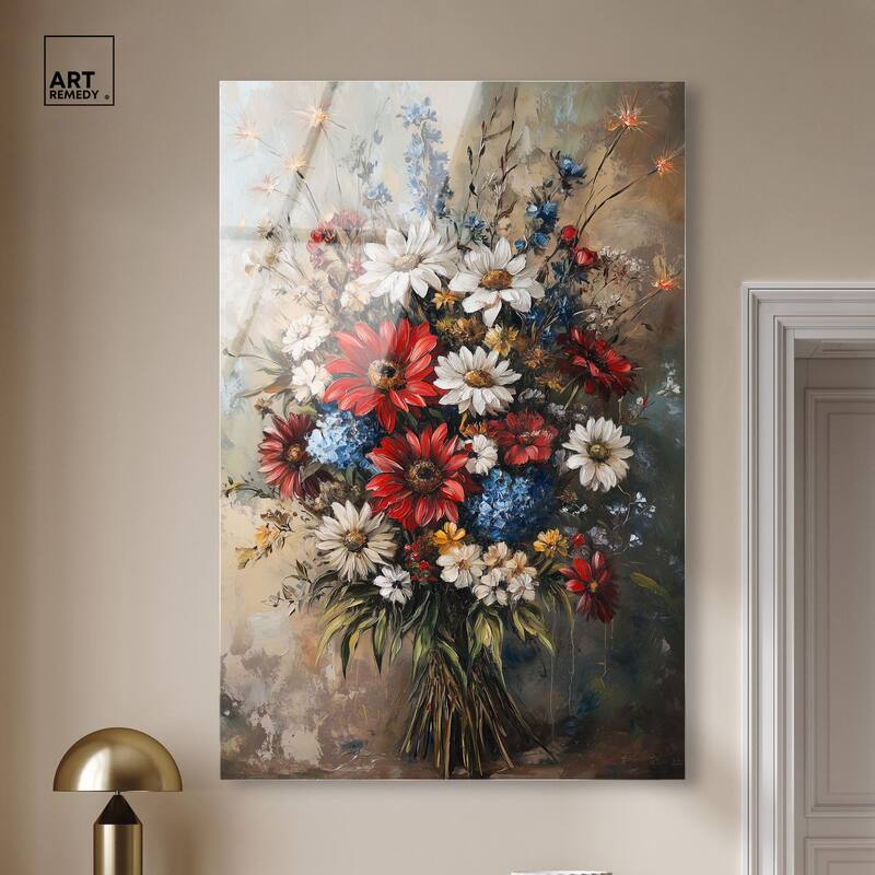 Symphony of Flowers II Acrylic by Art Remedy, Ready to Hang