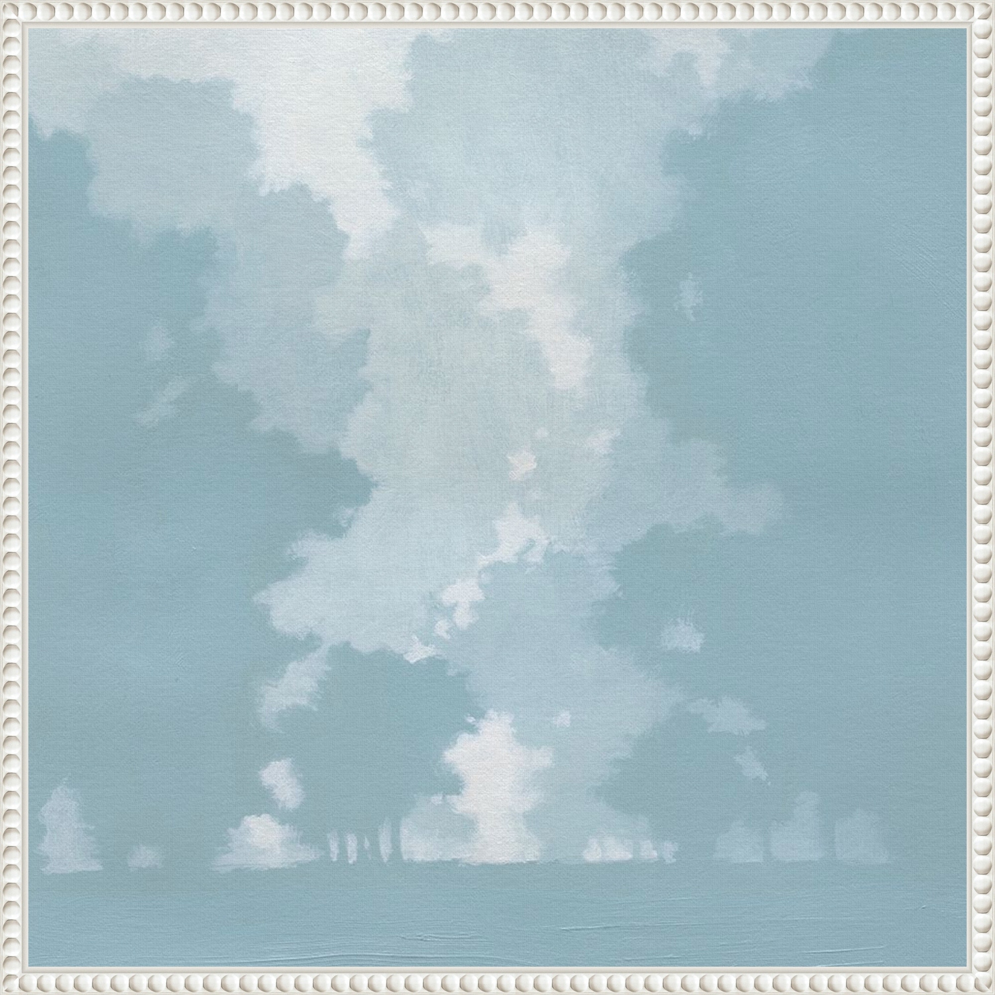 Amanti Art Wintry Haze II by Grace Popp Framed Canvas Wall Art Print - Sylvie Beaded White