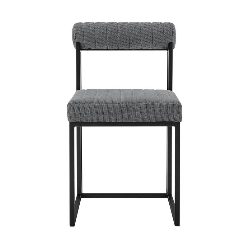 Joana Anastasia 5 Piece Round Walnut Dining Table Set with Metal Frame and Upholstered Chairs