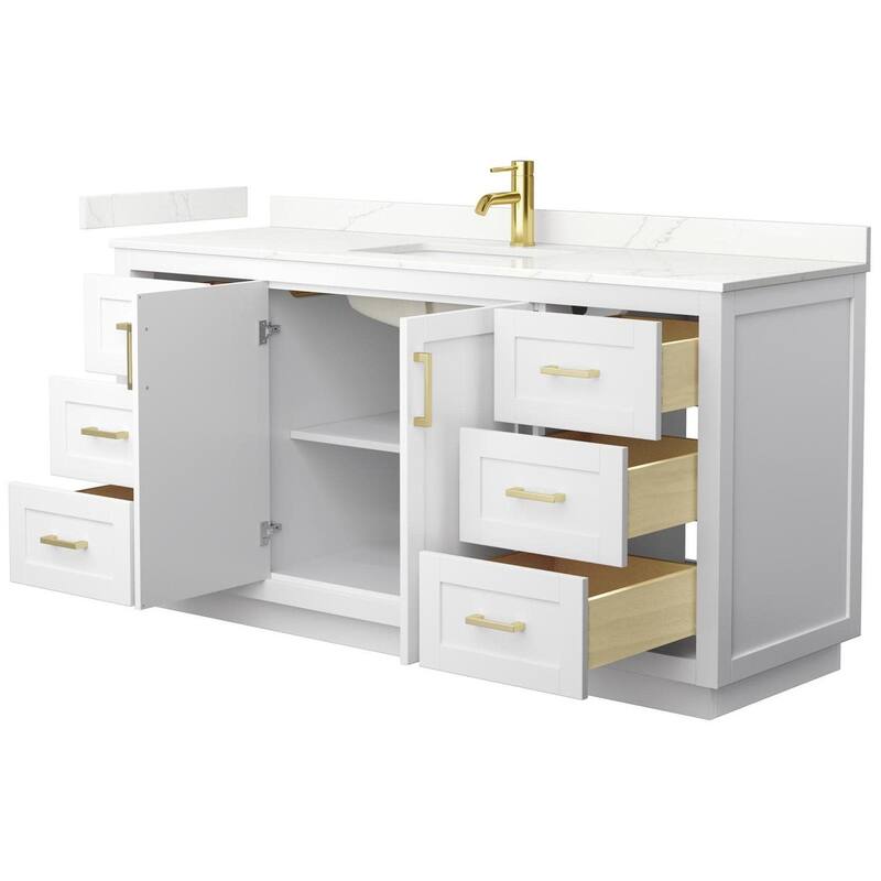 Wyndham Collection WCF292966S-QTZ-UNSMXX Miranda 66" Free Standing