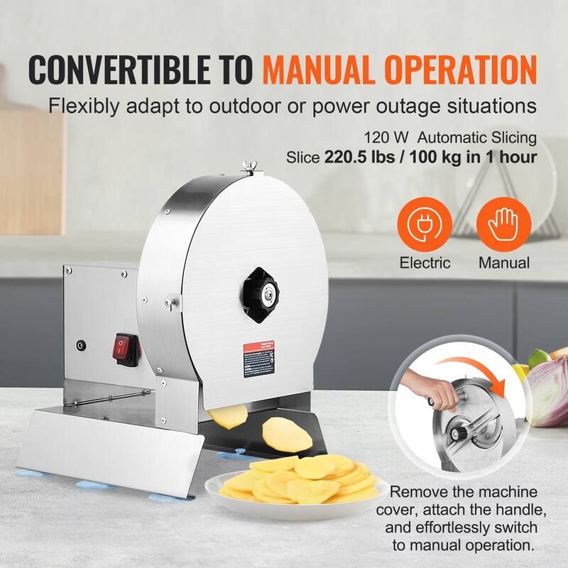 Electric Vegetable Slicer for Slicing Shredding Dicing and Slitting, with Cut-Resistant Gloves