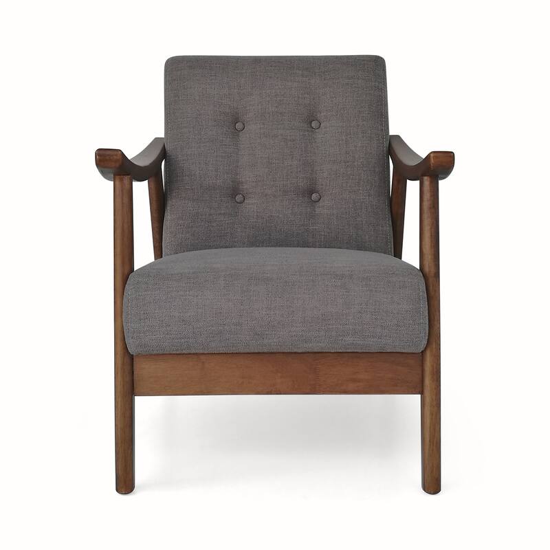 Solid Wood Tufted Armchair