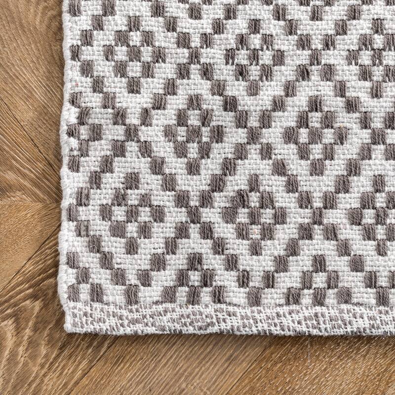 Nuloom Handmade Flatweave Geometric Cotton Area Rug