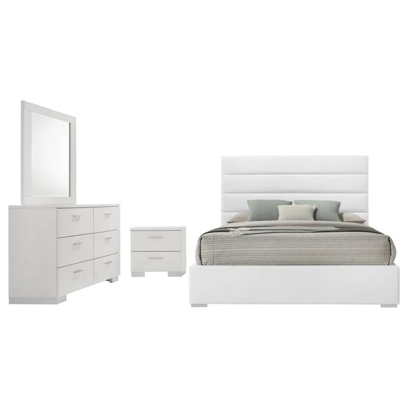 Felicity Bedroom Set White High Gloss