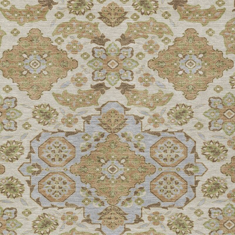 HomeRoots Medallion Traditional Rectangle Outdoor Rug