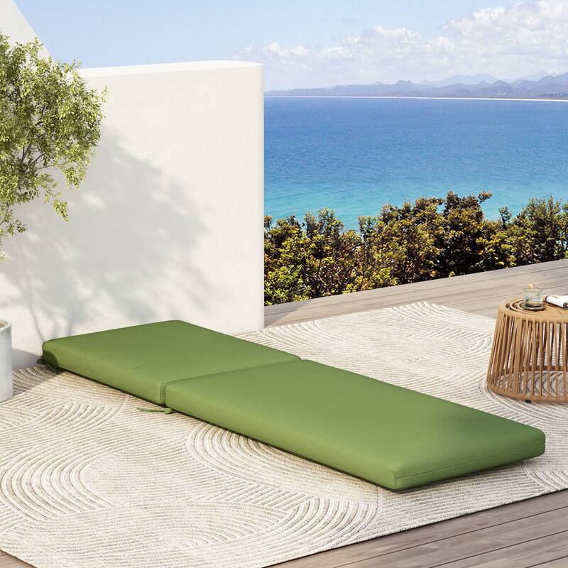Christopher Knight Home - Noah Luxurious Comfort Outdoor Chaise Lounge Cushion with Secure Ties and Plush Support