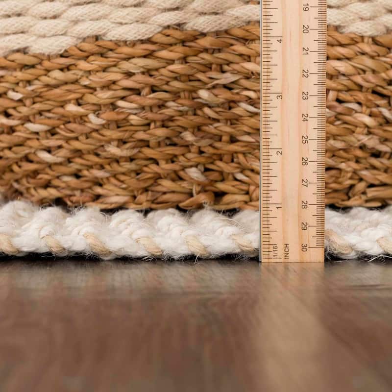Hauteloom Senneterre Jute Living Room, Bedroom Area Rug - Cream - 12' x 15'