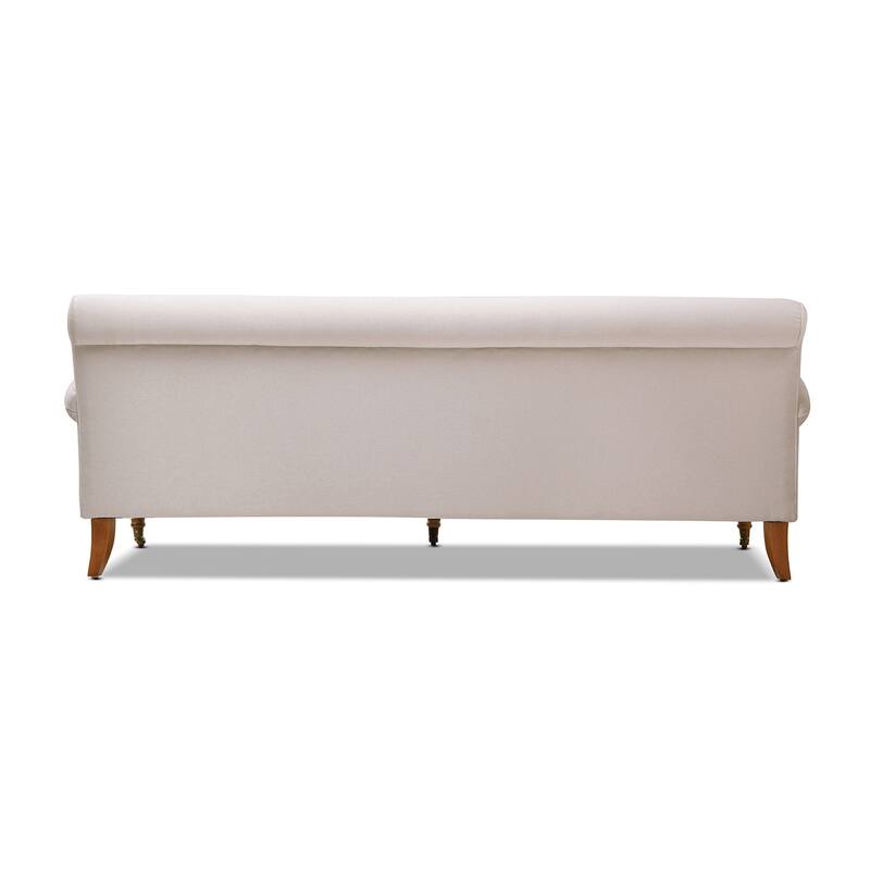 Alana Lawson 88 Inch Living Room Sofa – Three Cushion Couch with Rolled Arms and Tight Back – Minimal Assembly Required