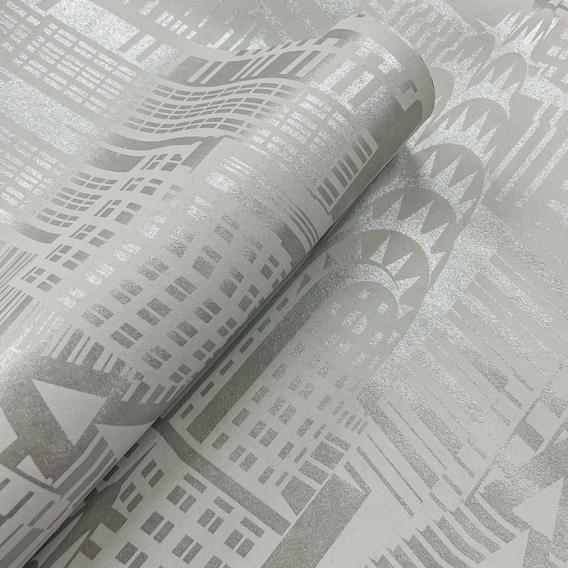 Seabrook Designs Manhattan Skyline Nonwoven Unpasted Wallpaper