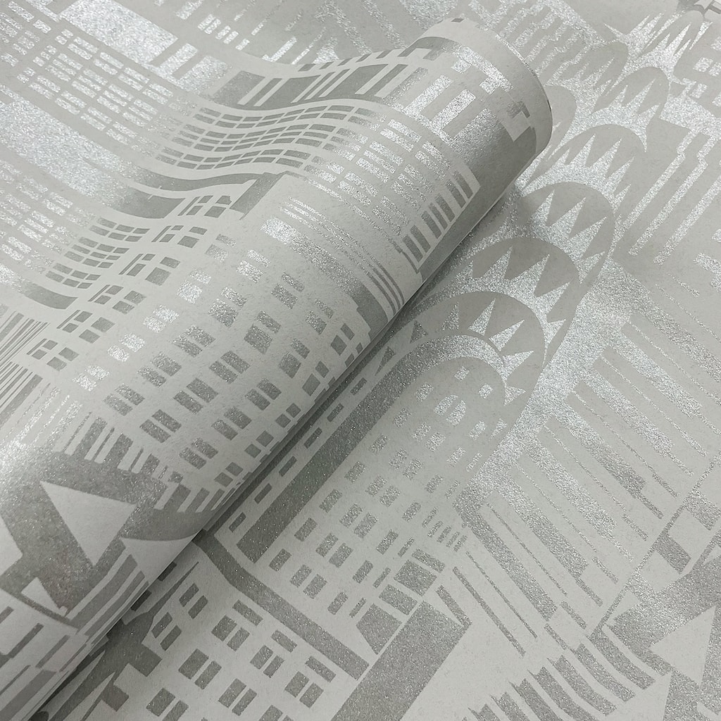 Seabrook Designs Manhattan Skyline Nonwoven Unpasted Wallpaper