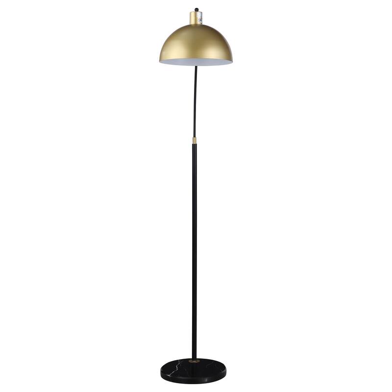 Gloria 74-Inch Arched Dome Shade Metal Floor Lamp Black
