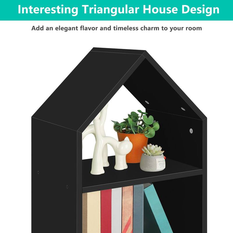 Tier Open Shelf Bookcase, Freestanding Shelves and Cube Organizer for Display