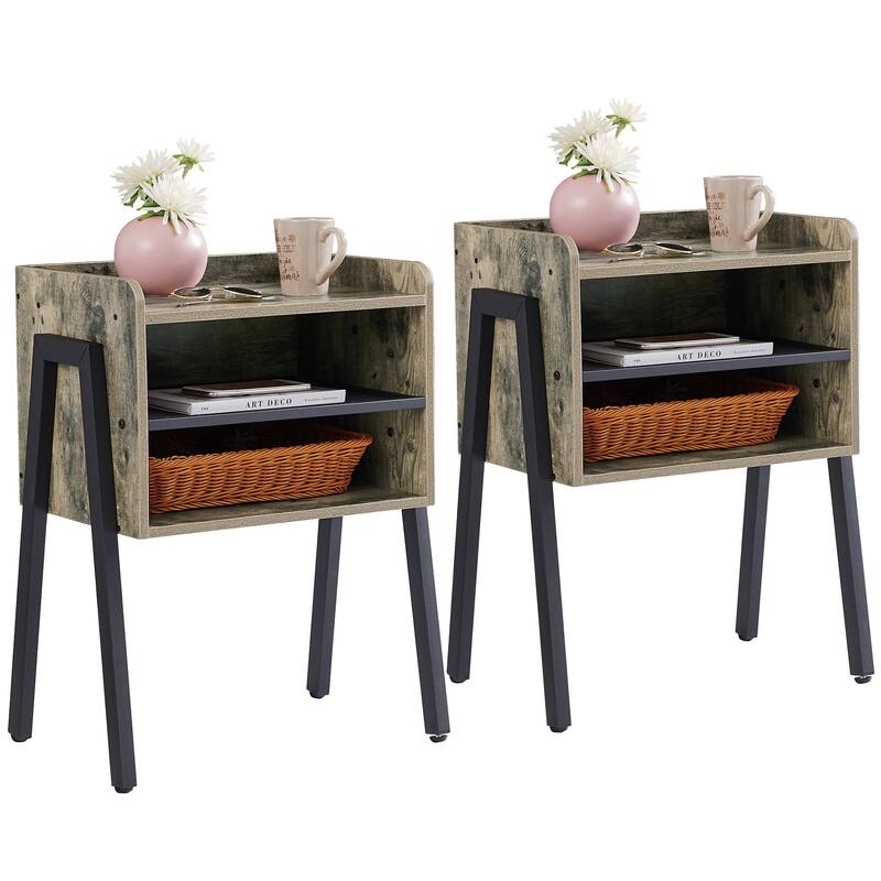 Taomika 3-Pieces Bedroom Sets with Black Bed Frame