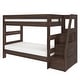 preview thumbnail 3 of 20, Max and Lily Modern Farmhouse Twin Over Twin Bunk Bed With Staircase
