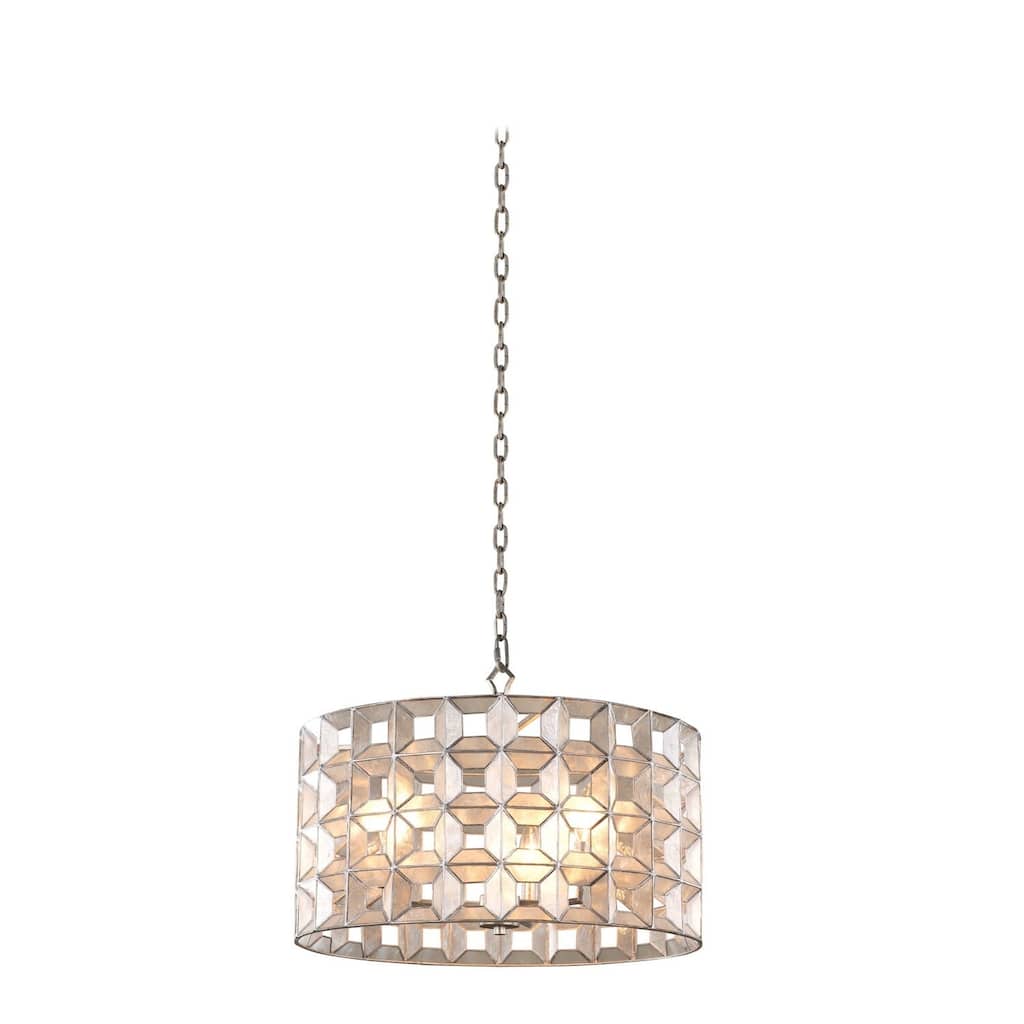 Prado 3-Light Pendant Light in Oxidized Silver Leaf