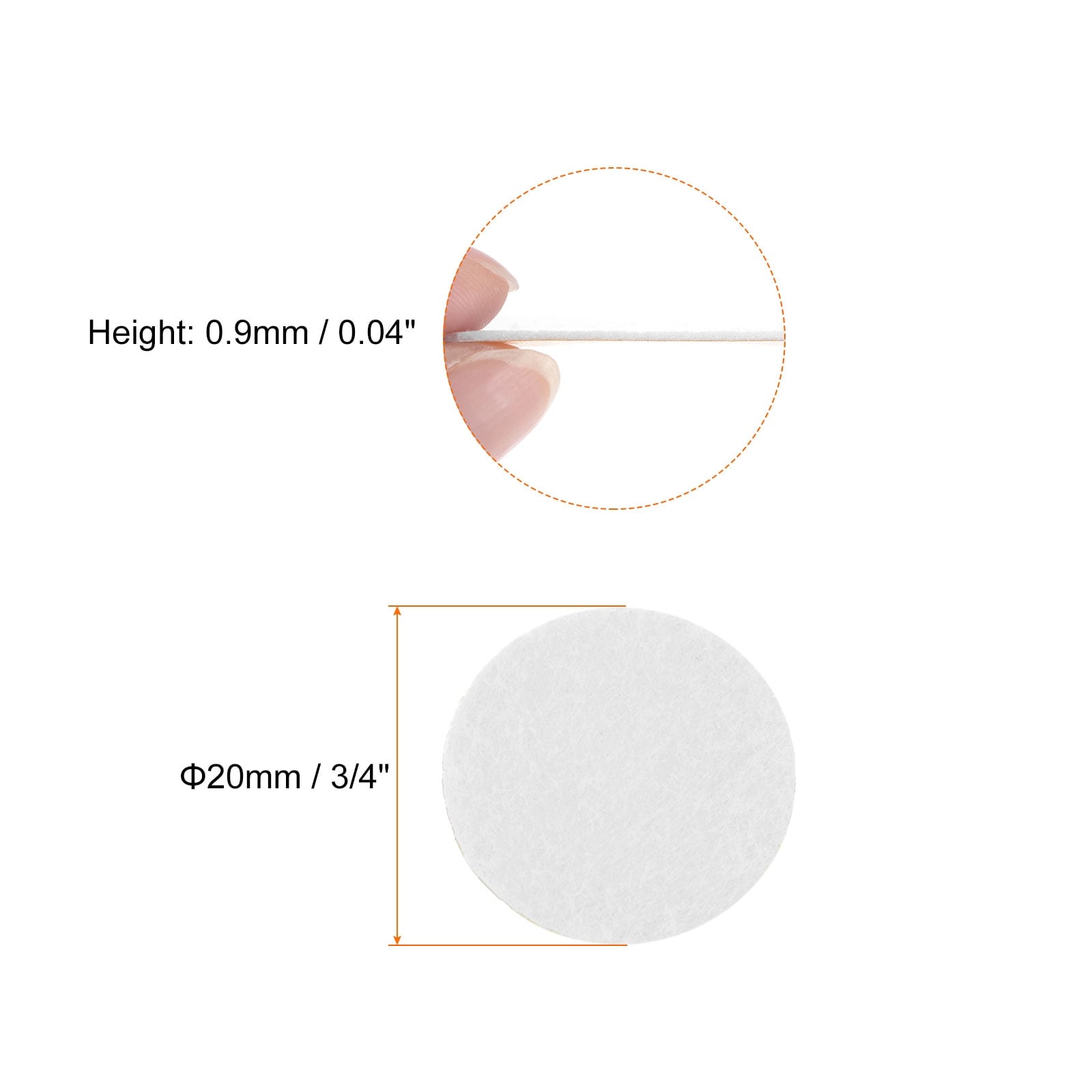 Round Adhesive Felt, Craft Stickers Non-Woven Fabric