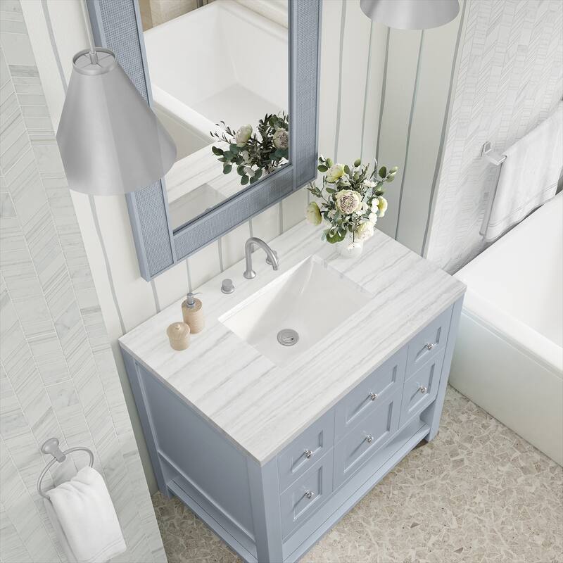 Breckenridge 36" Single Vanity, Serenity Blue - 36 - Arctic Fall