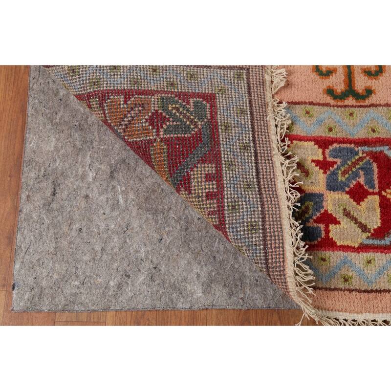 Geometric Kazak Oriental Area Rug Hand-Knotted Wool Carpet - 8'10"x 11'9"
