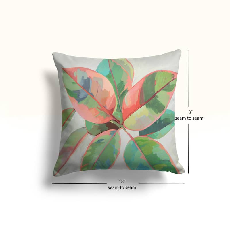 Laural Home Plant Life Ficus Outdoor Decorative Pillow