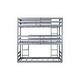 preview thumbnail 9 of 56, Rubber Wood Detachable Triple Twin Bunk Bed with Two Built-in Ladders,Guardrails,Kids and Baby