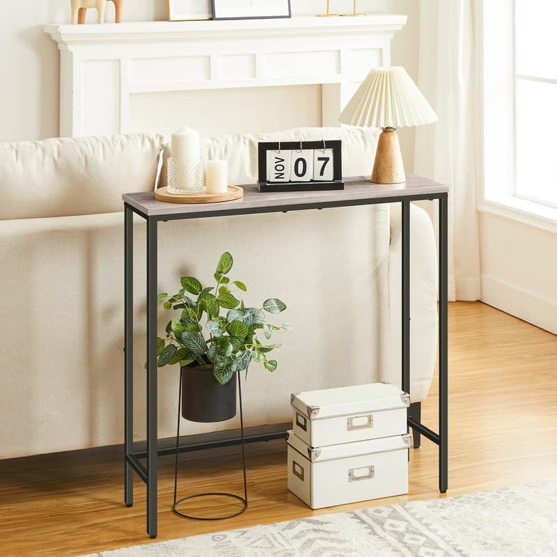 Narrow Console Table, 29.5" Small Entryway Table, Thin Sofa Table, Side Table