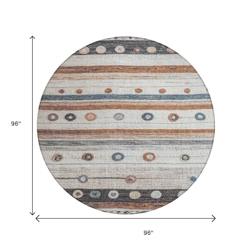 HomeRoots Striped Transitional Rectangle Outdoor Rug