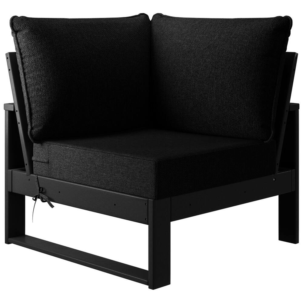 Endless Patio Deep Seating Corner Chair with Black Frame
