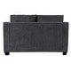 preview thumbnail 5 of 5, Porter Designs Ryland Contemporary Deep-Seated Chenille Loveseat, Gray