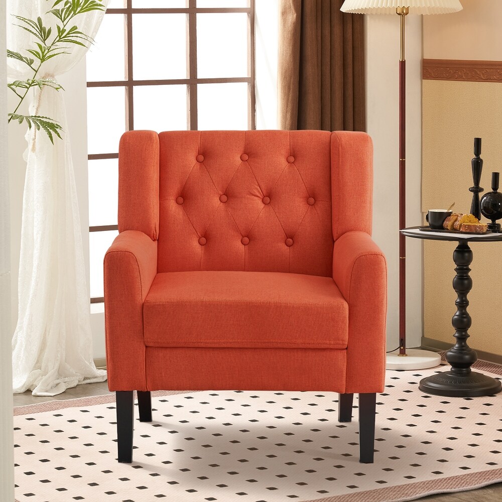 Orange accent store chair