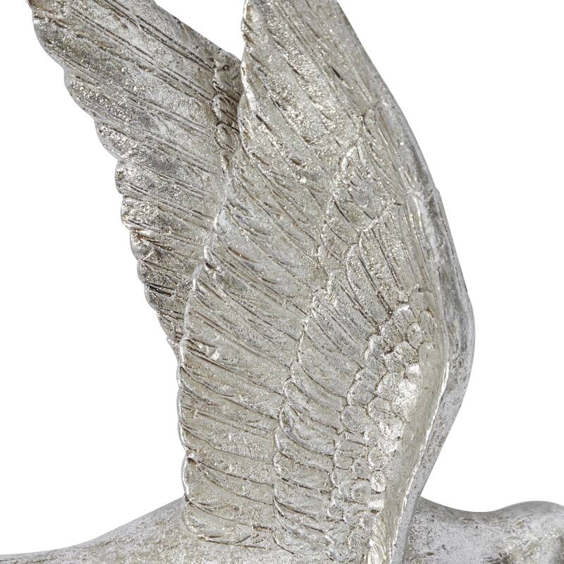 Polystone Bird Distressed 3D Floating Home Wall Decor - Set of 3 Dark Brown, Silver, Gold - Roche River Decor