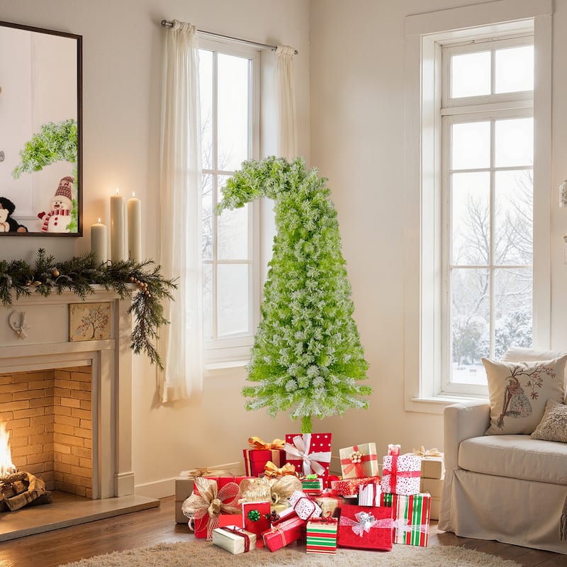 Costway 5/6/7 FT Bendable Christmas Tree with Bendable Top, 290 Branch - See Details