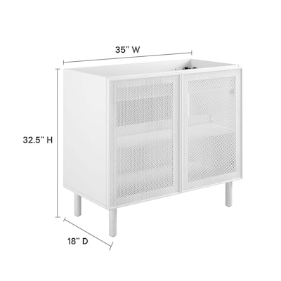 Calla 36" Perforated Metal Bathroom Vanity Cabinet (Sink Basin Not Included)